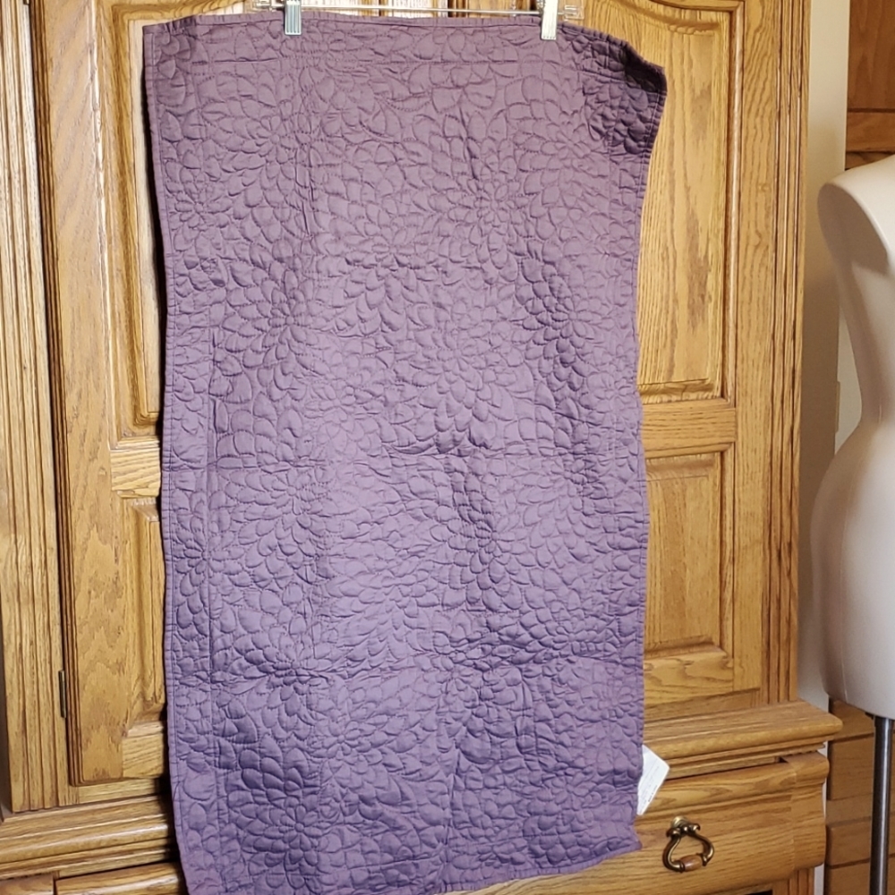 King size sham quilted purple new